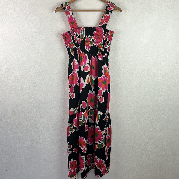 NWT THML Smocked Floral Midi/Maxi Dress - Picture 8 of 10